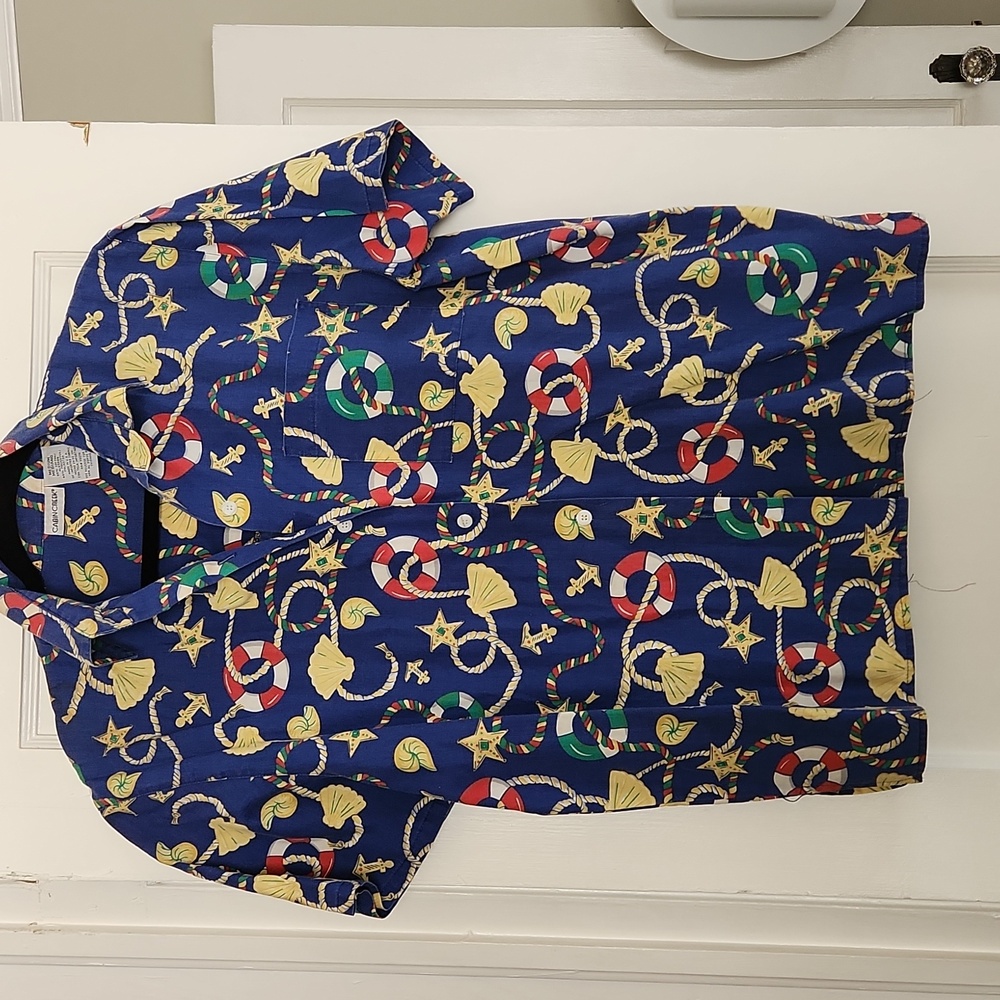 Vintage 1980's Boat Shirt - yacht rock size medium - unisex